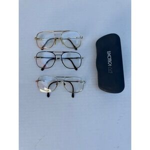 Luxottica Klixx Vintage Aviator Eyeglass Lot of Gold Silver Black 54 16 135
